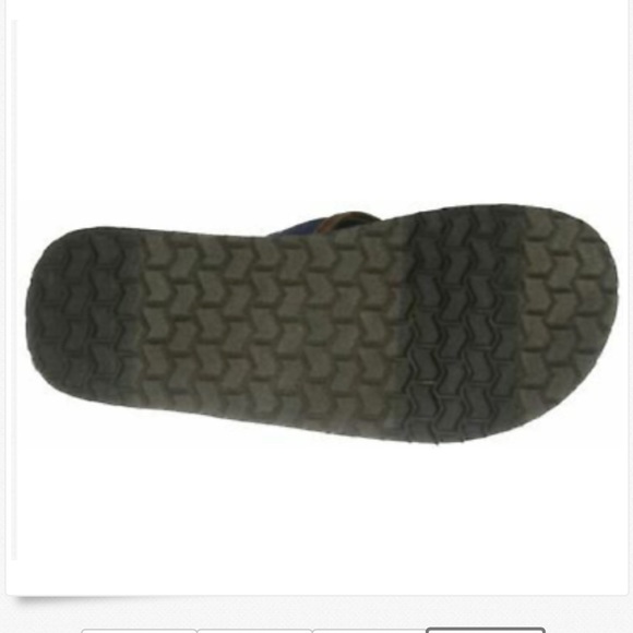 POLO RALPH LAUREN MEN'S BROWN LEATHER FLIP FLOP - Picture 5 of 9